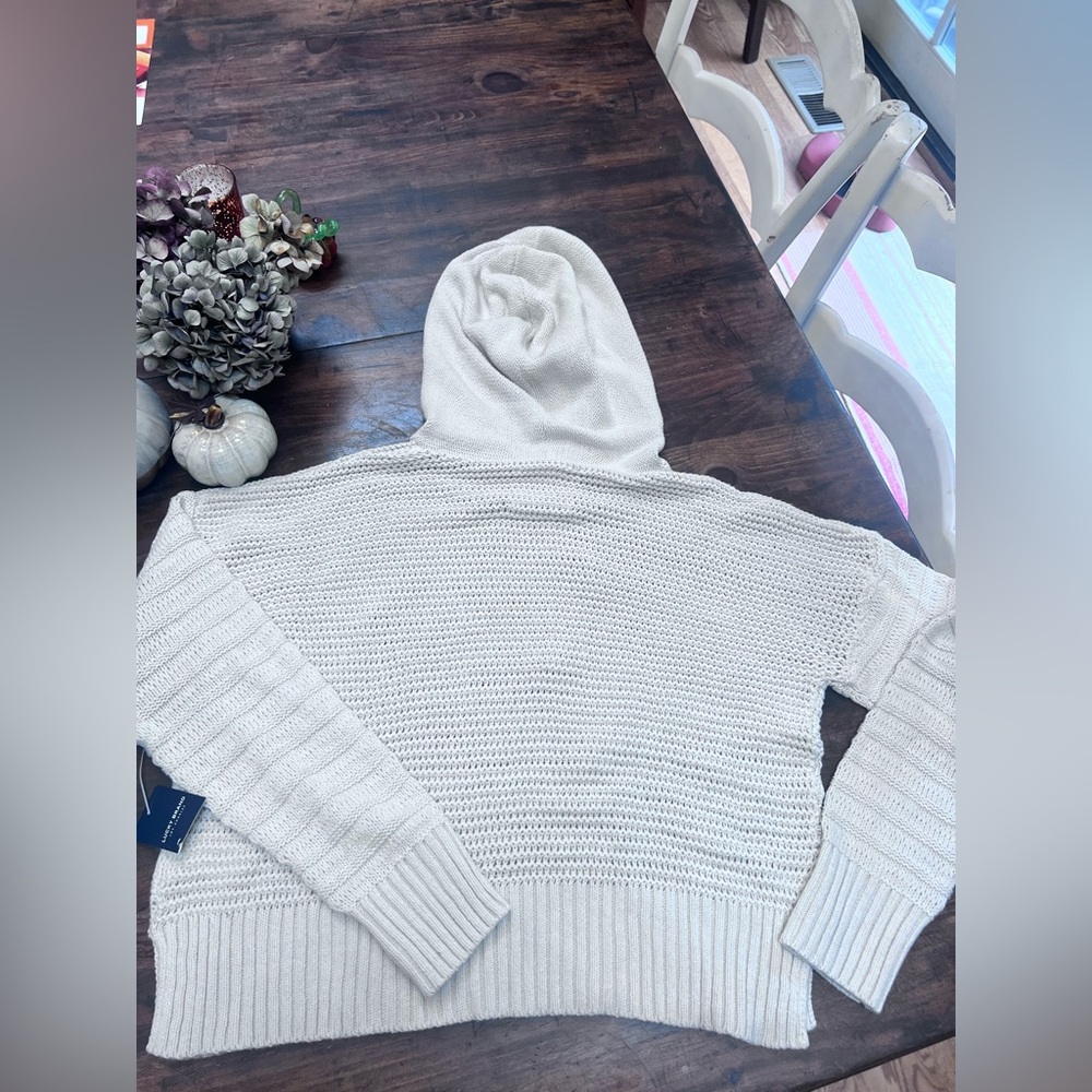Lucky Brand Cream Hooded Knit Sweater NWT - Picture 4 of 8